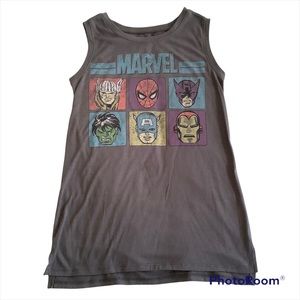Marvel Women’s Superheroes Gray Sleeveless Top T-Shirt Size XS